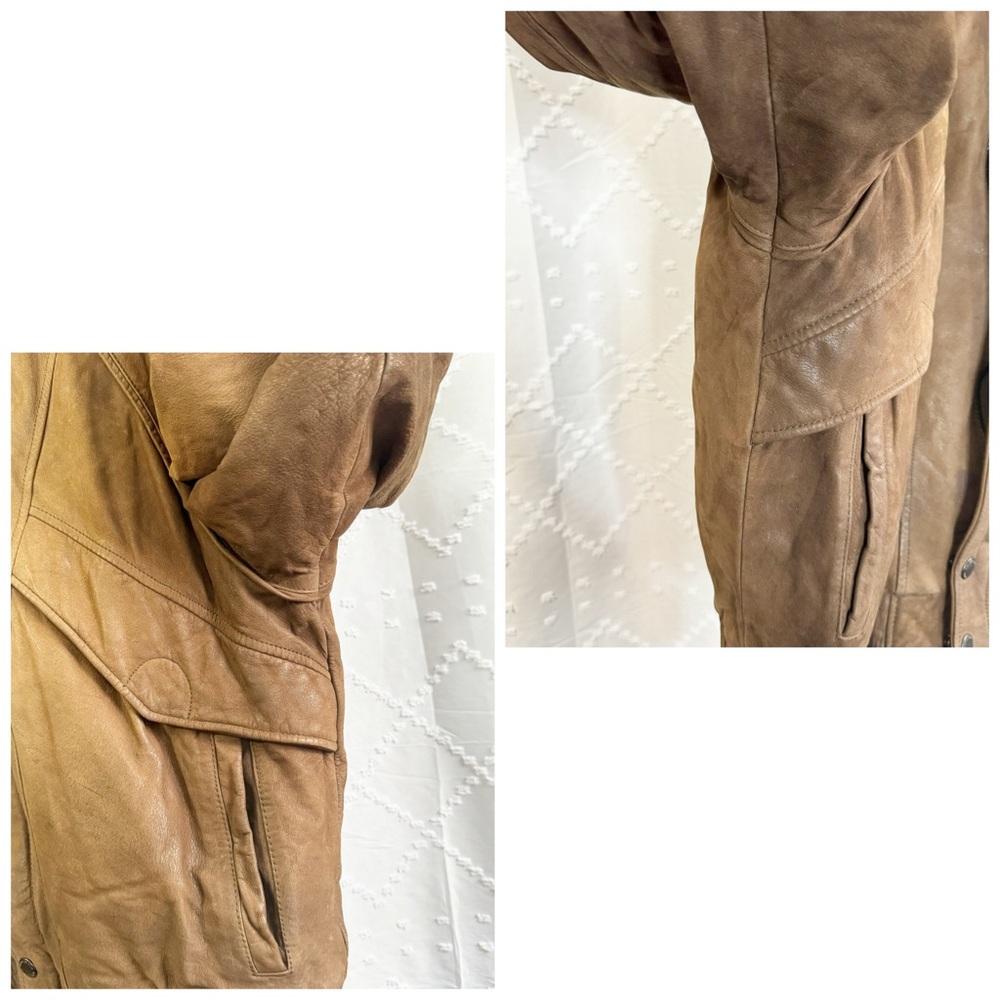 🪩 294. Vintage MEMBERS ONLY | Mens brown suede bomber jacket size 42 - Picture 5 of 13